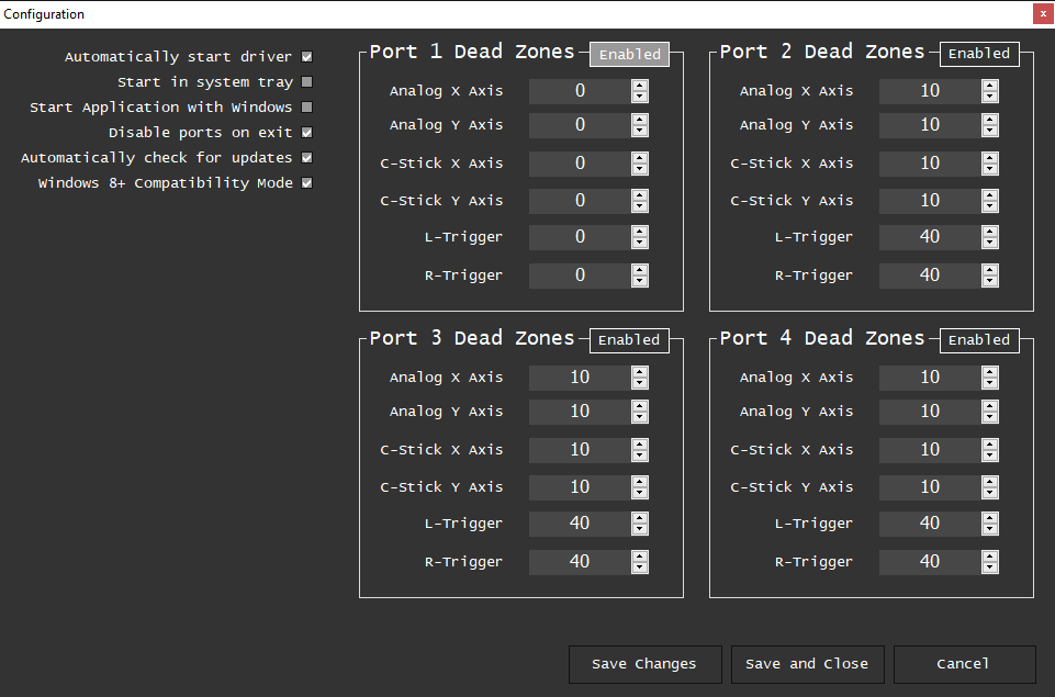 Example configuration